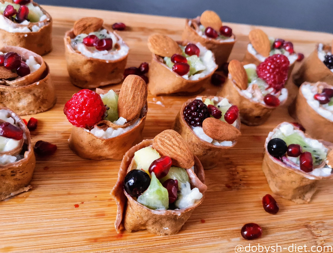 Sushis sucrés aux fruits