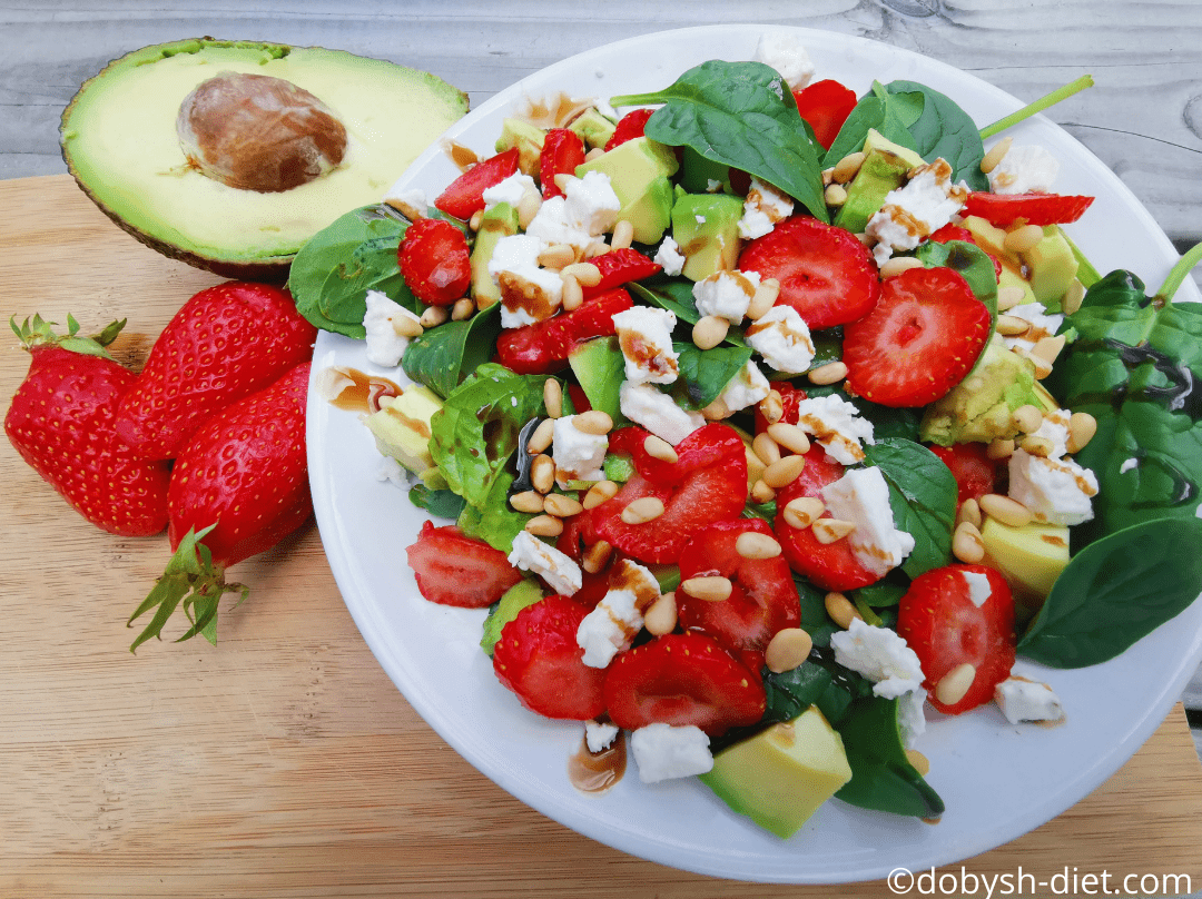 Salade d'épinards aux fraises